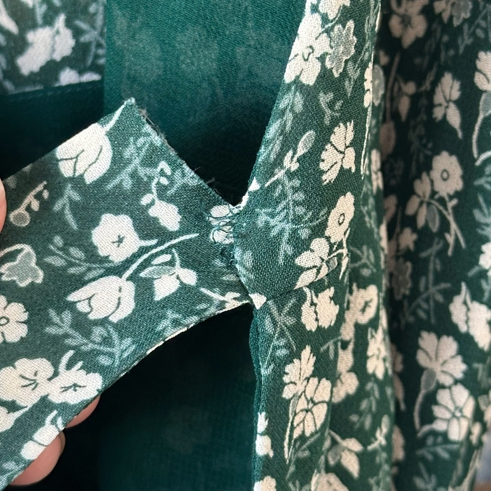 Reformation Susanna Midi Dress Vancouver Green Floral Size Small - see condition - Picture 11 of 13